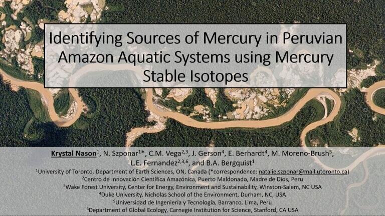 Identifying Sources of Mercury in Peruvian Amazon Aquatic Systems using Mercury Stable Isotopes